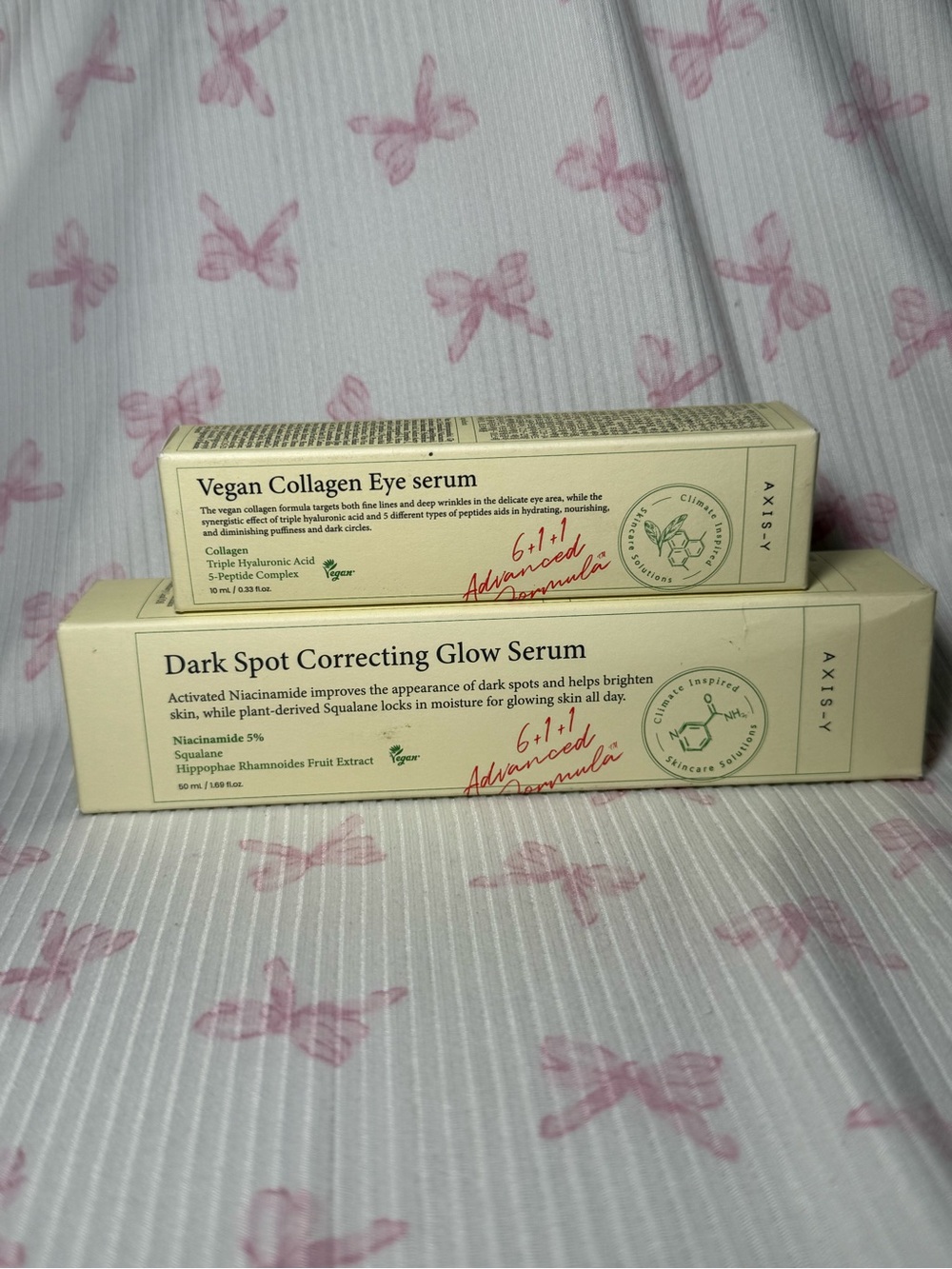 Vegan Collagen Eye Serum & Dark Spot Correcting Glow Serum — Cream